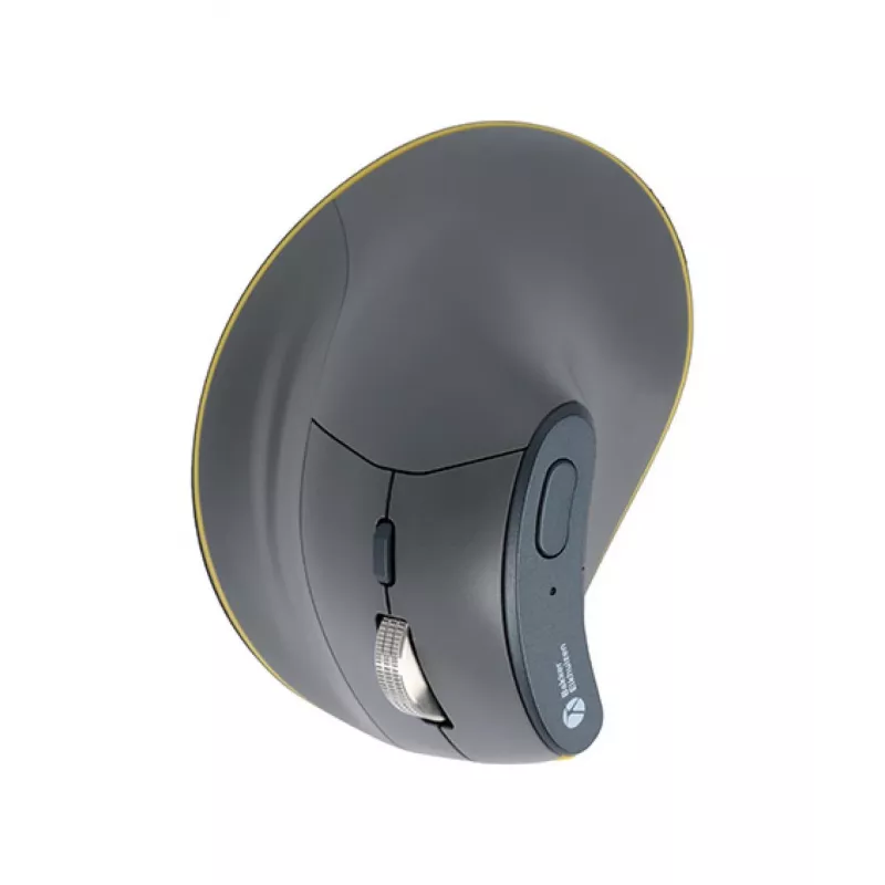 BakkerElkhuizen FastForward myš, pravácka, vertikálny dizajn, optická, RF Wireless + Bluetooth + USB Type-C, 500 DPI, sivá