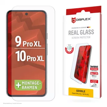 Displex ochranná fólia displeja (10H) pre Google Pixel 9 Pro XL, Pixel 10 Pro XL, Eco montážny rámik, odolná proti poškriabaniu