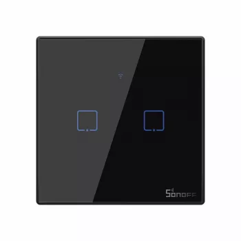 Dotykový vypínač Sonoff T3 EU TX WiFi RF 433 2-kanálový – nástenný smart vypínač, EU dotykový panel