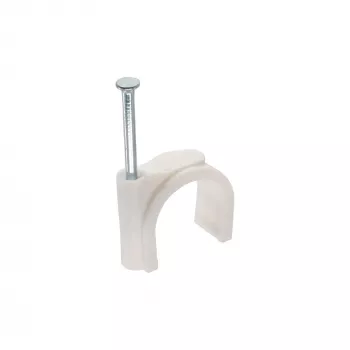 Okrúhla káblová svorka InLine 44020B 8 mm biela 100 ks