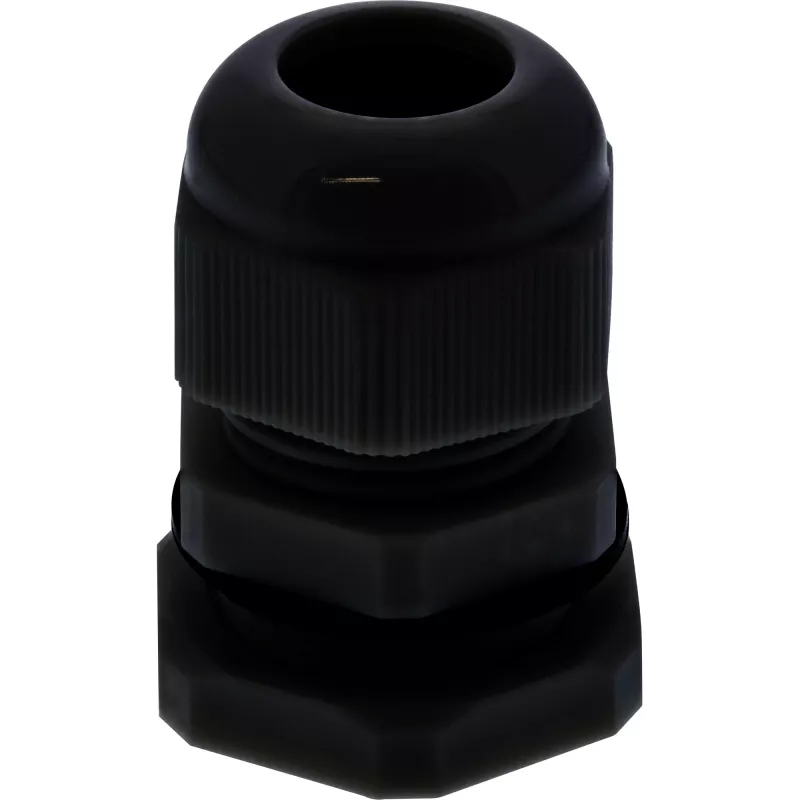 Káblová priechodka InLine 44012B nylon IP68 pre kábel Ø6–12 mm, čierna, balenie 10 ks