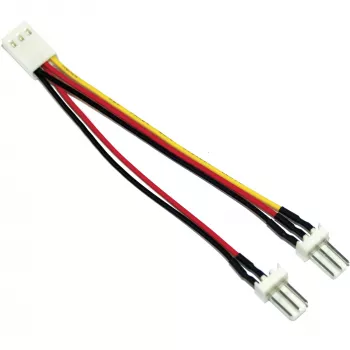 InLine adaptér ventilátora 3pin samica / 2x 3pin samec cca 0,10m