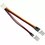 InLine adaptér ventilátora 3pin samica / 2x 3pin samec cca 0,10m