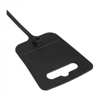 Káblové označovacie viazacie prvky InLine 200 mm x 5 mm, nylon, Eurohole, čierne, 100 ks