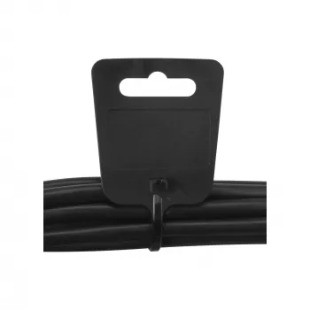 Káblové označovacie viazacie prvky InLine 200 mm x 5 mm, nylon, Eurohole, čierne, 100 ks
