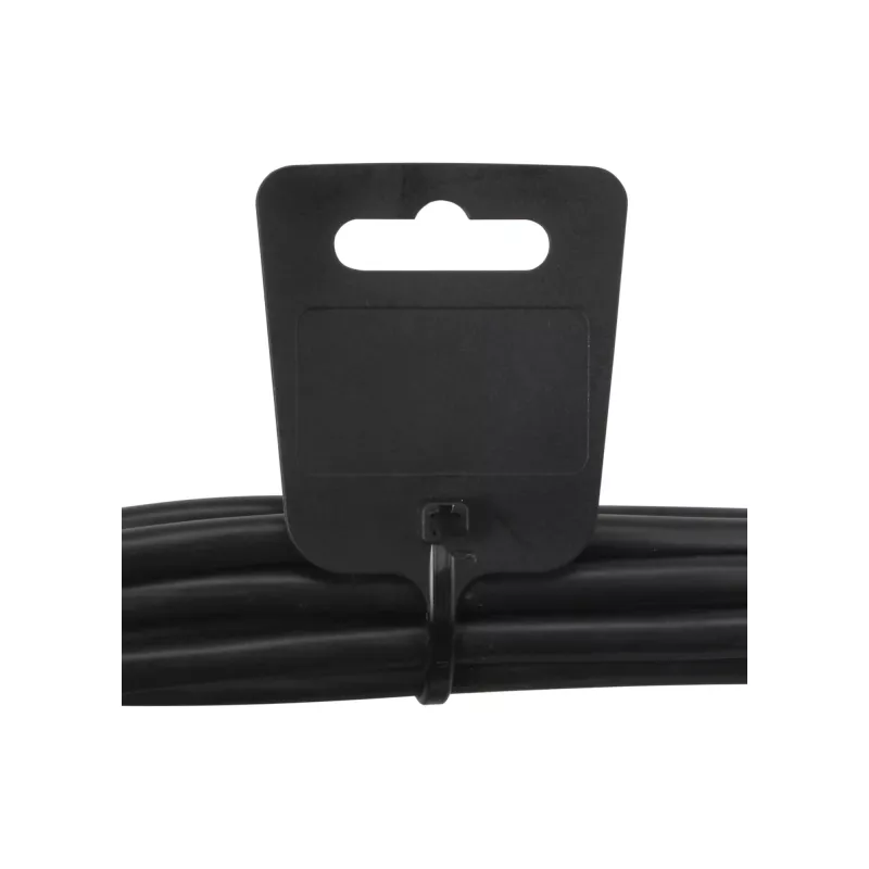 Káblové označovacie viazacie prvky InLine 200 mm x 5 mm, nylon, Eurohole, čierne, 100 ks