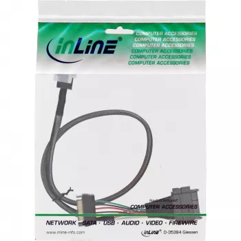 InLine U.2 prepojovací kábel, SSD s U.2 (SFF-8639) na SFF-8643 + napájanie, 0,75 m