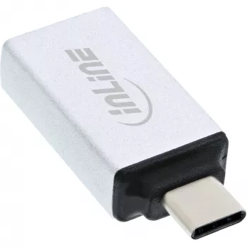 InLine USB 3.2 Gen.2 adaptér, USB-C konektor samec na USB-A konektor samica, strieborný