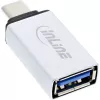 InLine USB 3.2 Gen.2 adaptér, USB-C konektor samec na USB-A konektor samica, strieborný