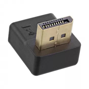 InLine DisplayPort adaptér, DisplayPort konektor samec / samica, zahnutý nahor
