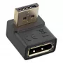 InLine DisplayPort adaptér, DisplayPort konektor samec / samica zahnutý nadol