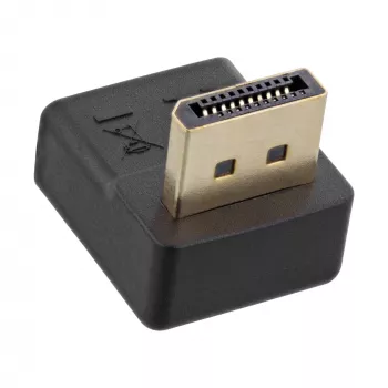 InLine DisplayPort adaptér, DisplayPort konektor samec / samica zahnutý nadol