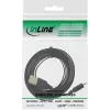 InLine Micro-USB-2.0 plochý kábel USB A / Micro-B, čierny / zlatý, 0,5 m