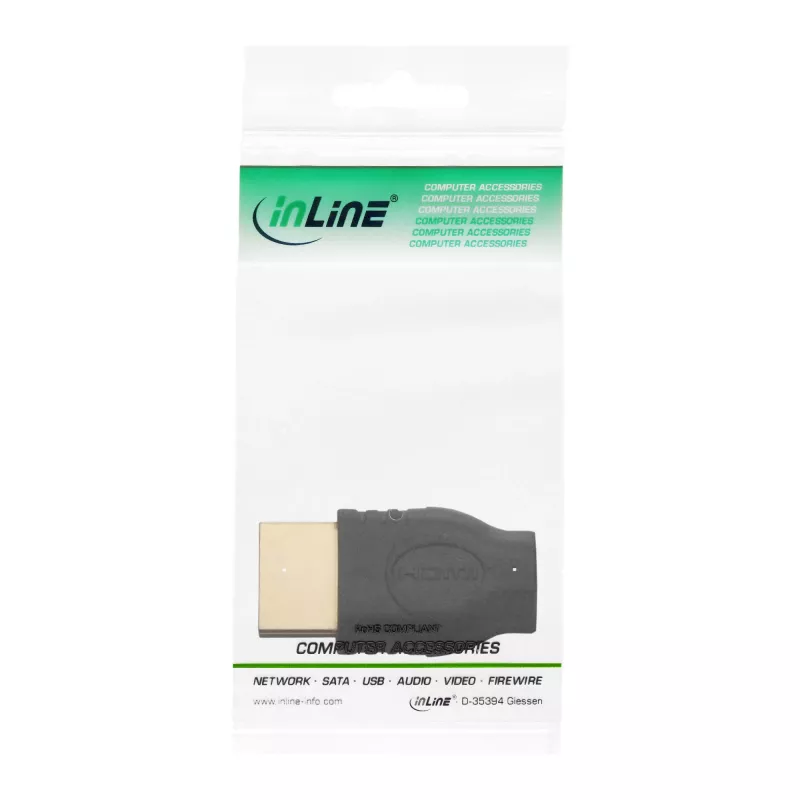 InLine HDMI adaptér HDMI A konektor samec / HDMI D konektor samica pozlátený 17690A