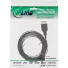 InLine USB 2.0 plochý kábel USB Type-A konektor samec / Mini-B konektor samec 5-polový čierny/zlatý 2m