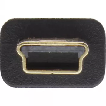 InLine USB 2.0 plochý kábel USB Type-A konektor samec / Mini-B konektor samec 5-polový čierny/zlatý 5m