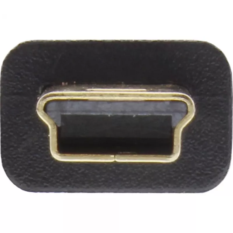 InLine USB 2.0 plochý kábel USB Type-A konektor samec / Mini-B konektor samec 5-polový čierny/zlatý 5m
