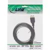 USB 2.0 plochý kábel InLine 31830F 3 m Type-A konektor samec Mini-B konektor samec 5-polový čierny/zlatý