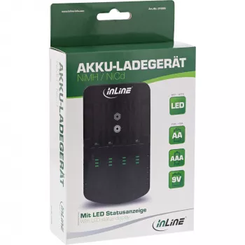 InLine nabíjačka NiMH/NiCd, AA AAA a 9V