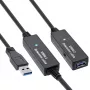 InLine USB3.2 Gen.1 aktívny opakovač kábel Type-A konektor samec / konektor samica, čierny, 20 m