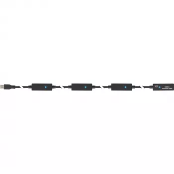 InLine USB3.2 Gen.1 aktívny opakovač kábel Type-A konektor samec / konektor samica, čierny, 20 m
