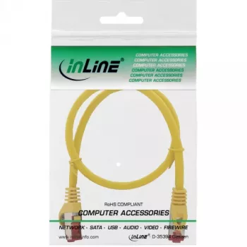 InLine patch kábel S/FTP PiMF Cat.6 250MHz medený bezhalogénový žltý 0,25 m
