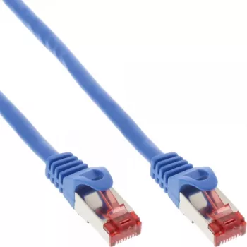 InLine patch kábel S/FTP PiMF Cat.6 250MHz medený bezhalogénový modrý 0,5 m