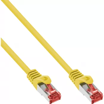 InLine patch kábel S/FTP PiMF Cat.6 250MHz medený bezhalogénový žltý 0,3 m