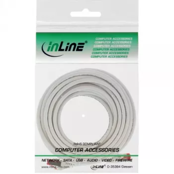 InLine patch kábel S/FTP PiMF Cat.6 250MHz medený bezhalogénový biely 7,5 m