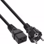 Napájací kábel 16A InLine 16658D CEE 7/7 rovný IEC320/C19 1m