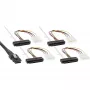 InLine SAS kábel, Mini SAS SFF-8087/4x SAS SFF-8482+ napájanie, SAS HDD na radič 0,75m