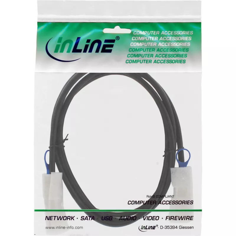 InLine SAS kábel, Mini-SAS 26-pinový SFF-8088 na Mini-SAS 26-pinový SFF-8088, 2 m