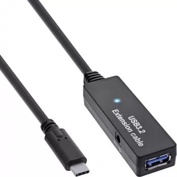 InLine USB 3.2 Gen.1 aktívne predlžovacie, USB-C konektor samec na USB-A konektor samica, 5 m