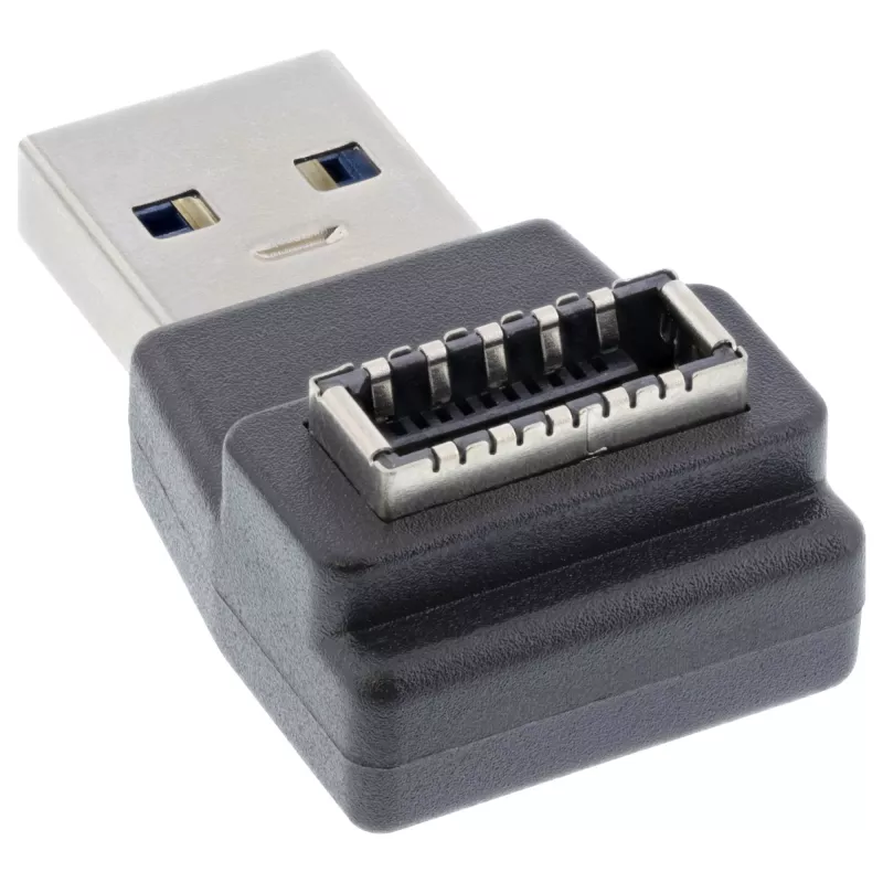 InLine USB 3.2 adaptér, USB-A konektor samec na interný USB-E front panel konektor samica