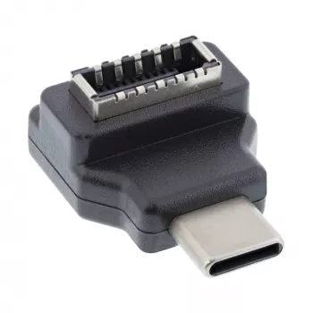 InLine USB 3.2 adaptér, USB-C konektor samec na interný USB-E front panel konektor samica