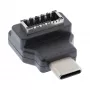 InLine USB 3.2 adaptér, USB-C konektor samec na interný USB-E front panel konektor samica