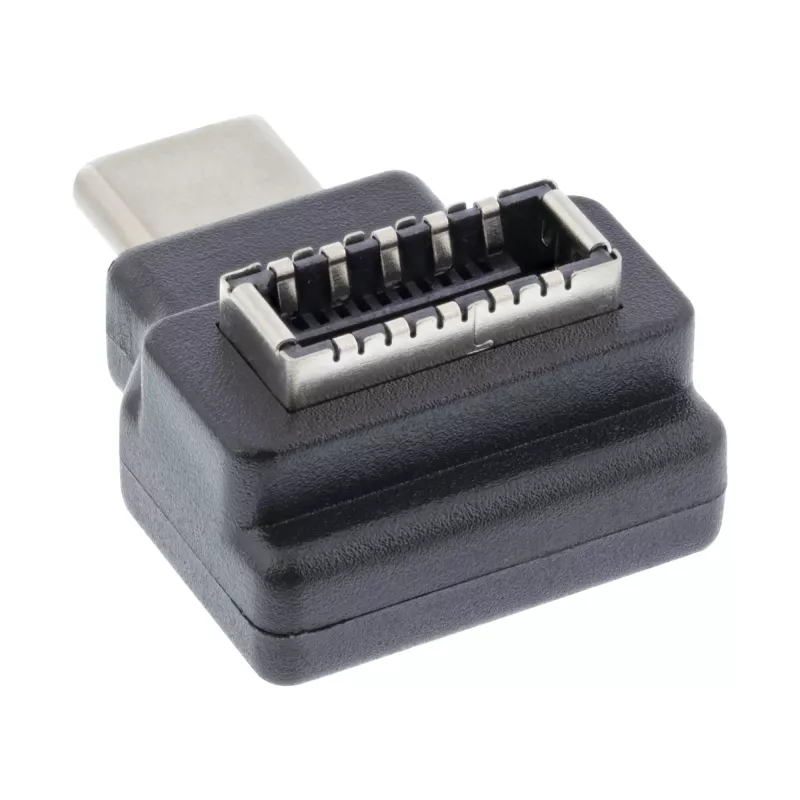 InLine USB 3.2 adaptér, USB-C konektor samec na interný USB-E front panel konektor samica