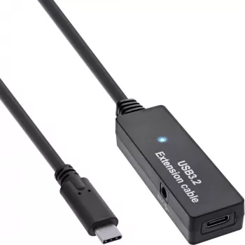 InLine USB 3.2 Gen.1 aktívne predlžovacie, USB-C konektor samec na USB-C konektor samica, 5m