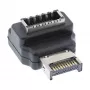 InLine USB 3.2 adaptér interný, front panel USB-E konektor samec na USB-E konektor samica 90°