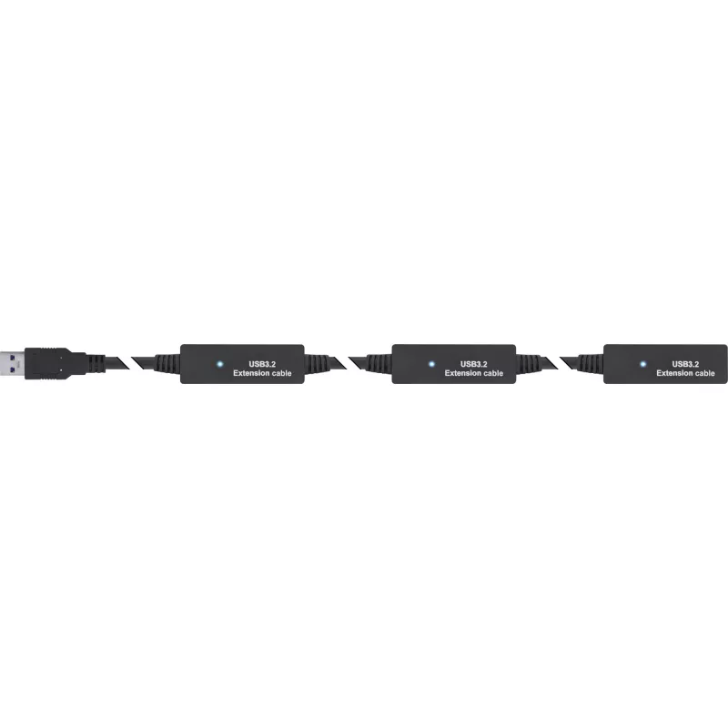 InLine USB 3.2 Gen.1 aktívne predlžovacie, USB-A konektor samec na USB-C konektor samica, 10 m