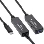 InLine USB 3.2 Gen.1 aktívne predlžovacie, USB-C konektor samec na USB-A konektor samica, 10 m