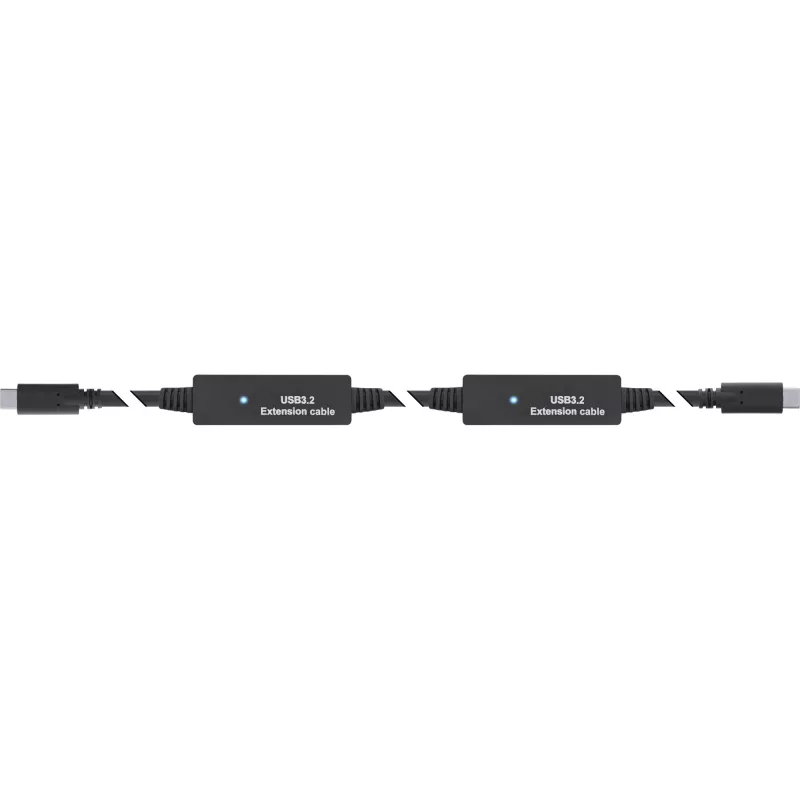 InLine USB 3.2 Gen.1 aktívny kábel, USB-C konektor samec na USB-C konektor samec, 10m