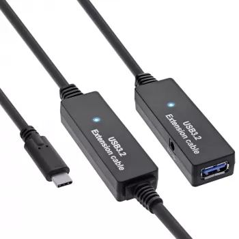 InLine USB 3.2 Gen.1 aktívne predlžovacie, USB-C konektor samec na USB-A konektor samica, 15 m