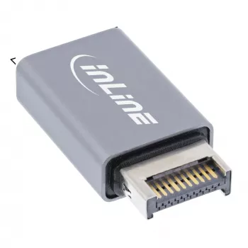 InLine USB 3.2 adaptér, interný USB-E front panel konektor samec na USB-A konektor samica