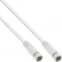 InLine SAT kábel 2x tienený Ultra-Low-Loss 2x F konektor samec >75 dB biely 7 m