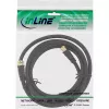 InLine SAT kábel Premium 2-násobne tienený 2x F konektor samec >85 dB čierny 5 m