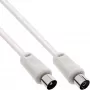 InLine anténny kábel 2-násobne tienený ultra nízky útlm >75dB biely 3m