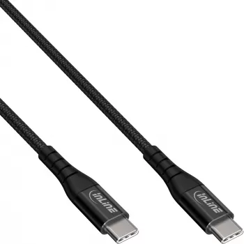 InLine USB 2.0 kábel, USB-C konektor samec/samec 100W rýchlonabíjací kábel, 2m