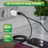 InLine USB napájací zdroj, nabíjačka, USB-A + USB Type-C, 33W, PD + QC