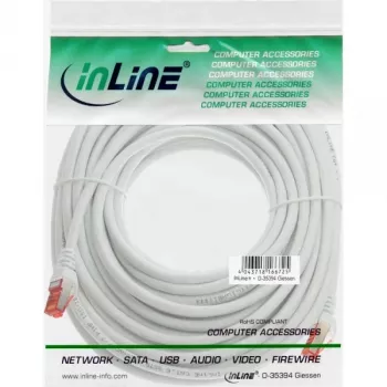 InLine patch kábel S/FTP PiMF Cat.6 250MHz PVC meď biely 15m